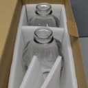 JoyJolt Glass Milk Bottles with Lids and Pourer – 64 Oz, 2 Pack Airtight Heavy Duty Reusable Glass Bottles, Leakproof, BPA-Free, Food Grade, Dishwasher Safe Jug, Pitcher for Milk, Juice, and Water