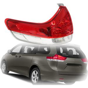 munirater 1-Pack Rear Left Tail Light Brake Lamp Assembly Replacement for Sienna 2011-2014 Outer Driver Side