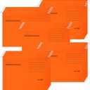 A4 Hanging File Folders, 25 Pcs Recycled Card File Folders for Filing Cabinet with Tabs and Card Inserts, Hanging Files Storage Folders for Office and School, Orange