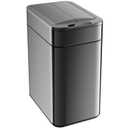 hOmeLabs - 13 Gallon Kitchen Trash Can - Retractable Automatic Sensor Butterfly Lid, Space-Saving Design, Easy to Clean, Battery-Operated with Batteries Included - Dark Stainless Steel