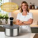 Sous Vide Precision Cooker Silicone Lids, Fits up to 11 pot, Compatible with Anova/Joule/Inkbird Culinary Sous Vide Precision Cookers, Prevent Water Evaporation and Retain Flavor (Gray) (Grey)