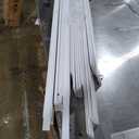 SmartStandard 54 x 96 inch White Sliding MDF Barn Door with 9FT Black Sliding Door Hardware Kit & Handle, Pre-Drilled Ready to Assemble, Waterproof PVC Coating, H-Frame