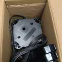 Stright 360 Degree Rotating Christmas Tree Stand, Revolving Artificial Tree Base for Tree Up to 7.5FT, Spinning Christmas Tree Stand with 2 Settings Trunk Diameter and One Built-in Electrical Outlet