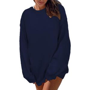 Mrskoala Womens Tops Casual Knit Sweater Long Sleeve Pullover Loose Shirts Fall Clothes (XXL)
