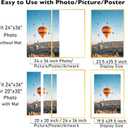 JCJMY 24x36 Picture Frame with 20x30 Mat, Display Photo 20x30 with Mat or 24 x 36 Without Mat, Wall Hanging Large 24 by 36 Poster Frame with Plexiglass, Gold