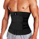 KIWI RATA Mens Workout Waist Trainer Corset Neoprene Sauna Sweat Trimmer Cincher Belt Extra Belly Compression Belts XL