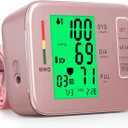 Blood Pressure Monitor,Pink Blood Pressure Machine Bp Cuff Automatic Upper Arm with 8.7”16.5 inches Adjustable Automatic High Blood Pressure Cuff for Home Use 2 x 90 Sets Memory (Pink BP Cuff)