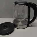 Cosori Electric Kettle, No Plastic Contact With Water, Wide Mouth For Easy Cleaning, Auto Shut Off, 1.7L Tea Kettle & Hot Water Boiler, Water Heater & Teapot, Borosilicate Glass, Black, 1500W (1.8 Quarts)