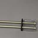 Exclusive Home Curtains Topper Double Curtain Rod and Finial Set, Matte Silver, 36"-72"