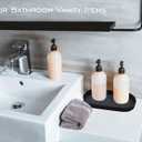 Black Small Tray (10 inch), Oval Tray for Kitchen Counter, Bathtub Bathroom Vanity Items, Countertop Organizer, Coffee Accessory, Bar, Serving Seasoning, Salt and Pepper, Soap, Perfume. (10.2" x 5.5" x 1.1")