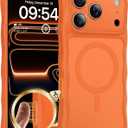 TAURI for iPhone 17 Pro Max Case for Women Girl,with Camera Control, [Compatible with Masafe], Wave Phone Case for iPhone 17 ProMax 6.9", Orange