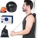 Sportneer Massage Lacrosse Ball with String, Deep Tissue Massager for Back Myofascial Release, Shoulder Trigger Point Therapy & Foot Plantar Fasciitis, Free Relax for Whole Body, Black