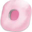 Ear Piercing Pillow for Side Sleepers with Ear Hole, Donut Pillow for Ear with Silky Pillowcase for CNH and Ear Pain Inflammation Pressure Sores Piercing, Ear Guard Pillow (Light Pink Silk)