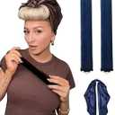Heatless Hair Curlers Curling Set Overnight Non Heat Hair Curlers Blow Out Foam Jumbo Hair Rollers Set to Sleep for Blowout Long Hair, Silk Head Hair Wrap for Sleeping Heatless Curls Headband Navy