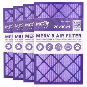 20x30x1 Air Filter (4-PACK) | MERV 8 | MOAJ Advanced Dust Defense | BASED IN USA | Quality Pleated Replacement Air Filters for AC & Furnace Applications | Actual Dimensions: 19.7" x 29.7" x 0.75" (in)