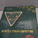 Yuanhe Billiards Pool Ball Clock - 14Inch Triangle Pool Table Cool Wall Clock with Solid Wood Frame,Great for Billiards Room,Pool Room,Game Room,Bar