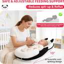 Rootling Baby Feeding Pillow, Anti Overflow Feeding Pillow for Reducing Spit-Up, Safety Nursing Pillow, Baby Lounger Reflux Wedge Breastfeeding, Removable top and Bottom
