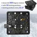 1026 Swivel Pedestal Mount for Models Black Small