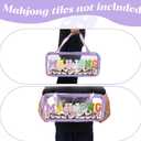 American Mahjong Bag with Handle,21x9.5 Inches Zippered Mahjong Bag with Embroidered Letters Empty Mahjong Tiles Accessories Easy Carry