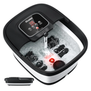 HOSPAN Collapsible Foot Spa with Heat, Bubble, Red Light, and Temperature Control, Foot Bath Massager with 8 Shiatsu Massage Rollers, Pedicure Foot Spa for Relaxation and Stress Relief, Black