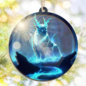 GEEMBI Fantasy Gifts for Women Men - Suncatcher Mythical Animal Christmas Ornaments 2025 - Spirit Animals Fantasy Decor, Mystical Gifts for Christmas Tree Decor, Forest Animal Ornaments Mystical Decor