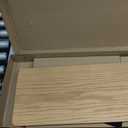 White Oak Wood Desk Shelf for Top of Desk 44 Inch Length Wood Monitor Riser with Middle Shelf
