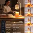 Candle Warmer Lamp Adjustable Timer - Electric Flower Glass Candles Warmers Adjustable Height Dimmable Vintage Base Modern Wax Candles Top Warmers for Small Jar Scented Wax Melts