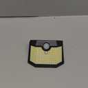 HMCITY 120 LED Outdoor Solar Light with Motion Sensor and 3 Lighting Modes, IP65 Waterproof Wide Solar Wall Lights Ideal for Garden Patio Yard (Front Button 6Packs, Black Shell-Daylight White)