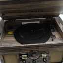 Victrola The Quincy 6-in-1 Bluetooth Record Player & Multimedia Center with Built-in Speakers  3-Speed Turntable, CD & Cassette Player, AM/FM Radio, Wireless Music Streaming (Farmhouse Shiplap Grey)