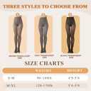 200D Thermal Opaque Winter Tights, Skin-Permeable, Slim Fit (Gray, M)