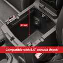 Linskip Console Valuables Safe Compatible with 2018-2026 Jeep Wrangler JL 4XE & 2020-2026 Jeep Gladiator, for Jeep JL Security Console Insert, Console Gun Safe Vault for Jeep JL Accessories(Black)