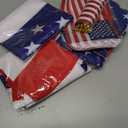 Tudomro 100 Pcs Small American Flag on Stick 12x18 In Mini Small US Flags Handheld with Safety Golden Spear Top 4th of July Decoration American Hand Held Stick Flags for Memorial Day