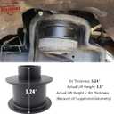 3.5" Front Leveling Kit Compatible with 2005-2024 Ford F250 F350 Super Duty 4WD, 3.5 inch High-Strength Steel Coil Spring Lift Spacers with Shock Mount Extenders & Sound Isolator