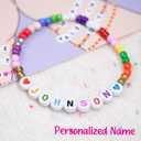 Thigreact Valentines Day Gifts for Kids - Personalized Name Bracelet Making Kit - Valentine Gift Exchange for Boys Girls Toddlers Class Classroom School Party Favors