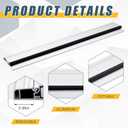 Blulu 36" Aluminum Exterior Door Threshold 5 5/8" Outdoor Swing Threshold Heavy Duty Adjustable Aluminum Door Sill Pan for Weatherproof & Easy Install for Residential/Commercial Use, Silver (1 Pcs)