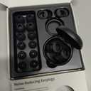 Ear Plugs for Sleeping, 2 Pairs of Reusable Earplugs for Noise Reduction 25dB-30dB with 8 Ear Tips, Soft Hearing Protection Ear Plugs for Concert,Noise Sensitivity, Study & Work, Black