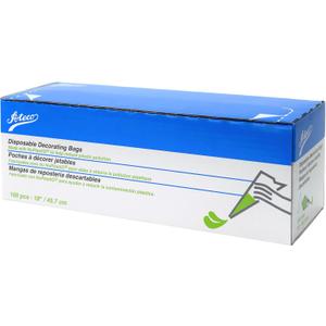 Ateco Plastic Disposable NuPlastiQ Cake Decorating & Piping Bag, 18" - Pack of 100, White