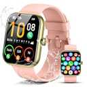 Smart Watch for Men Women, 1.96" HD Fitness Tracker Running Watch (Answer/Make Call), IP68 Waterproof,Pedometer, Sleep/Step/Activity/Heart Rate Monitor,110+ Sport Mode Smartwatch for iOS Android Phone (Black)