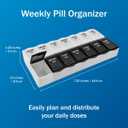 Amazon Basic Care 7-Day AM/PM Pill Organizer, Vitamin Case and Medicine Box with Large Compartments, 2 Times a Day, Black and Clear Lids