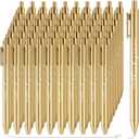 100pcs Thank You Pens Bulk Cute Multicolor Ballpoint Pen for Server Christmas Employee Appreciation Gifts for Nurse office Coworker Staff Team (Gold)