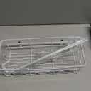 BYT Shower Caddy Hanging, Organizer Hanging for Bathroom, Shower Basket with Hooks, Shower Storage, Shelf, Rack No Drilling for Faucet or Cross Bar (White)