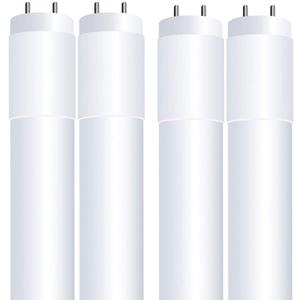 Feit Electric 4ft T8 LED Bulbs, 32/40 Watt Replacement, Type A Tube Light, Plug & Play, T8/T12 LED Fluorescent Light, 3000K Warm White, 50,000-Hr Lifetime, Ballast Compatible, T48/830/LEDG2/4, 4 Pack
