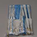 QIRMIZI 10 PACK Fabric Folding Handheld Fans, Perfect for Weddings, Parties, and Dancing,Light Blue