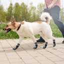 BINGPET 6PCS Dog Socks to Prevent Licking Paws with Grippers for Hardwood Floors Anti Slip, Winter Pet Shoes Booties, Extra-Thick Grip Dog Boots & Paw Protectors for Senior Dogs, L