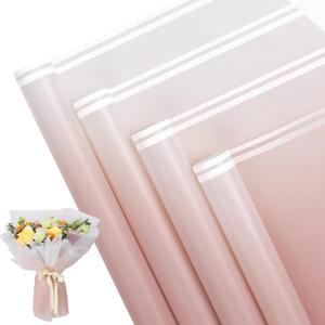 20 Sheet Flower Wrapping Paper - Waterproof Floral Bouquet Wrapping Paper, Florist Supplies Packaging Paper for Wedding Birthday Gift DIY, Lotus Pink 