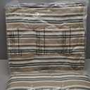 EAGLE PEAK Tufted Outdoor/Indoor Seat/Back Chair Cushions, Set of 2, 42'' x 21'', Beige Stripe