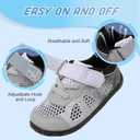 L-RUN Toddler Sneakers Boys Girls Barefoot Summer Walking Shoes Toddler Boy Tennis Shoes Mesh Lightweight (4-4.5 Toddler)