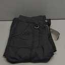 Flamingals Straight Leg Pants for Women Mid Rise Casual Cargo Solid Patch Pockets Stitch Detail Pants (Small, Dark Gray)