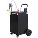 50 Gallon Portable Fuel Caddy with Manual Pump, Heavy Duty Gas Storage Tank on 4 Wheels for Gasoline & Diesel, for Trucks, Boats, ATVs, Lawn Mowers