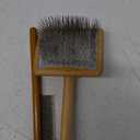 Ergonomic Slicker Brush for Long-Haired Dogs - Wooden Handle, Long Pins for Grooming Goldendoodles